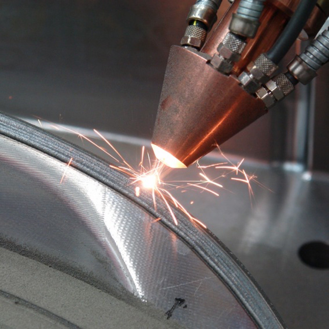Laser treatment on a metal part